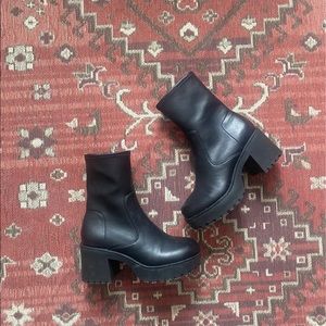 Black chunky boots
